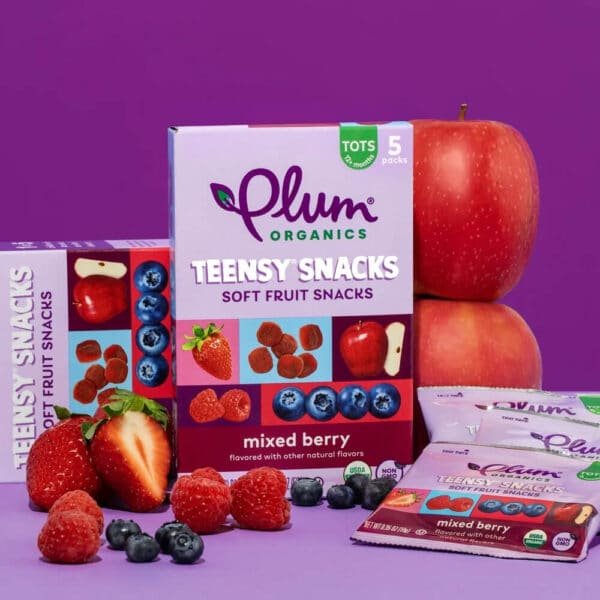Plum Organics Teensy Snacks Soft Fruit Snacks for Toddlers