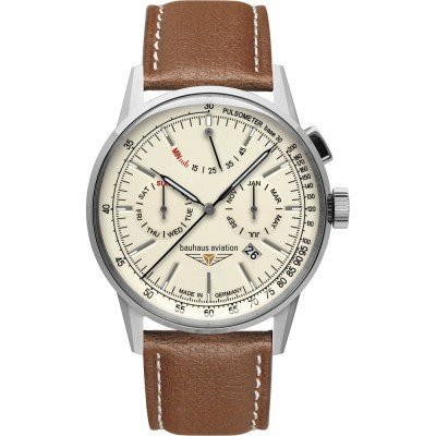 Aviation G38 42 mm German automatic watch with power reserve indicator and full date