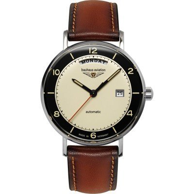 Aviation Vintage Pilot 41 mm German made automatic watch with date and big day