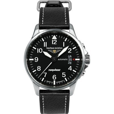 Aviation Tornado 40 mm German made automatic aviator watch with date and sapphire crystal