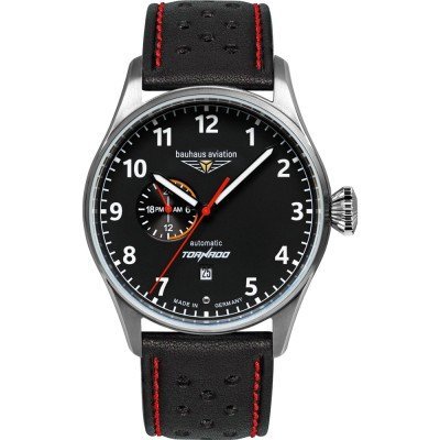 Aviation Tornado 42 mm German aviator automatic watch with date and 24h dial