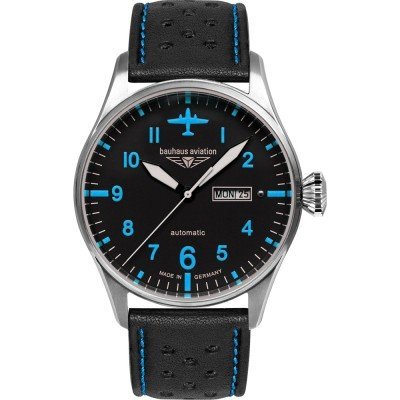 Aviation Tornado 42 mm German made automatic aviator watch with day-date