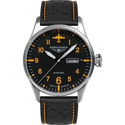 Aviation Tornado 42 mm German made automatic aviator watch with day-date