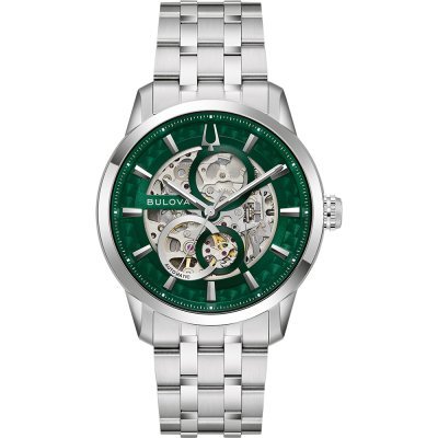 Sutton 40 mm Stainless steel automatic watch with skeleton dial