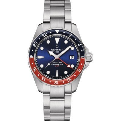 DS Action 41 mm Swiss Made automatic GMT watch with date