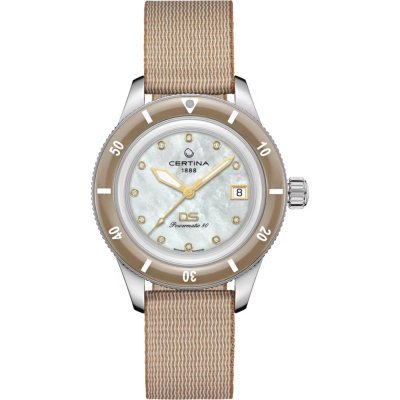 DS PH200M 39 mm Swiss automatic diving watch with diamond indices and MOP dial