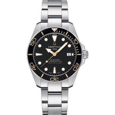 DS Action Powermatic 80 40.5 mm Swiss made shock resistant steel automatic diver with date