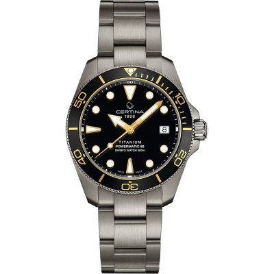 Ds Action 38 mm Swiss made titanium automatic ISO 6425 diving watch
