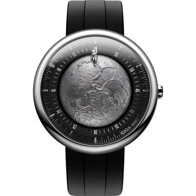 Moon Walker 46 mm Unique automatic watch with timekeeping globe dial