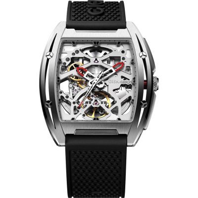 Z-Series Edge Titanium 40.8 mm Tonneau automatic skeleton watch with silicone strap