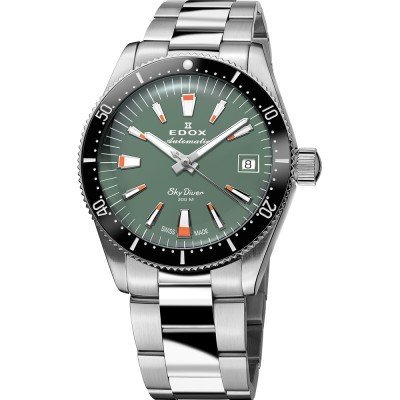 Skydiver 38 mm Steel automatic watch with date