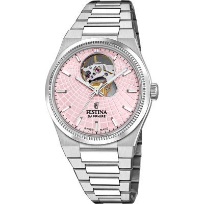 Rivé Collection 35 mm Swiss made open heart automatic ladies watch