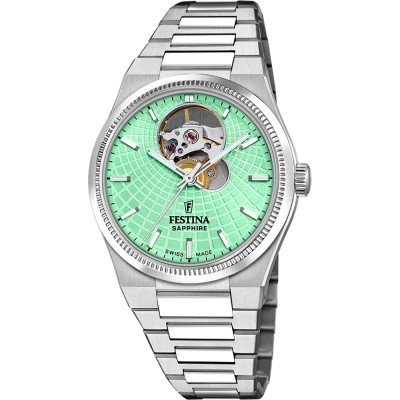 Rivé Collection 35 mm Swiss made open heart automatic ladies watch