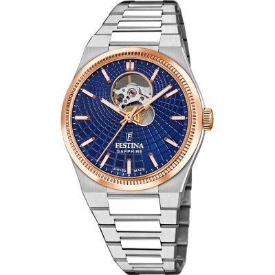 Rivé Collection 40 mm Swiss made open heart automatic gents watch