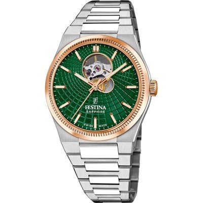 Rivé Collection 40 mm Swiss made open heart automatic gents watch