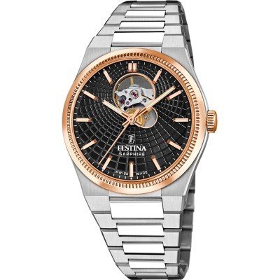 Rivé Collection 40 mm Swiss made open heart automatic gents watch