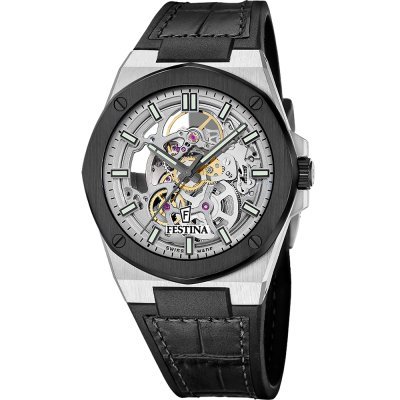 Automatic 42 mm Swiss made automatic skeleton watch