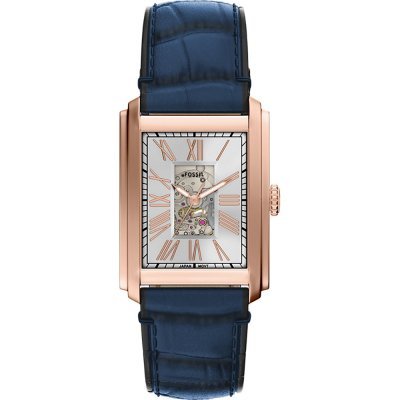 Carraway 30 mm Vintage design rectangular automatic watch with open heart