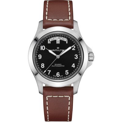Khaki Field King 40 mm Swiss made automatic watch with big day-date