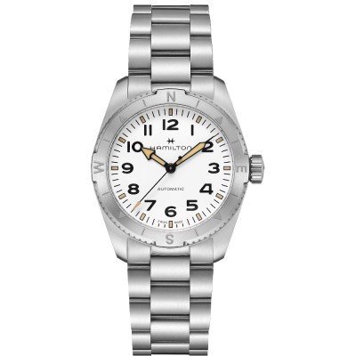 Khaki Field Expedition 37 mm Automatic outdoor watch with compass bezel