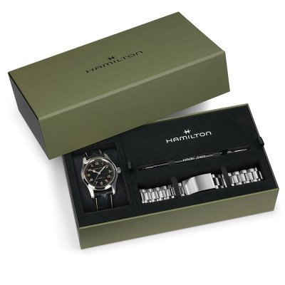 Khaki Field - Murph Auto Set 42 mm Swiss Automatic Watch with extra stainless steel bracelet - Worn in the movie Interstellar