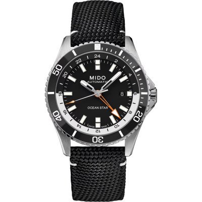 Ocean Star GMT 44 mm Swiss stainless steel automatic diver watch with GMT