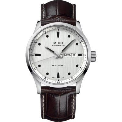 Multifort M 42 mm Swiss made stainless steel automatic watch with day-date