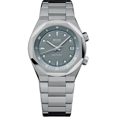 Multifort 8 Two Crowns 40 mm Swiss automatic watch with octagonal bezel and internal rotating bezel