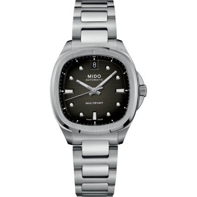 Multifort TV 35 34.2 mm Swiss made automatic watch with square TV case and date
