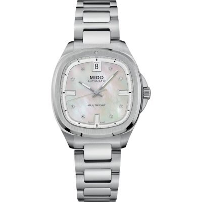 Multifort TV 35 34.2 mm Swiss automatic watch with square TV case and diamond indices