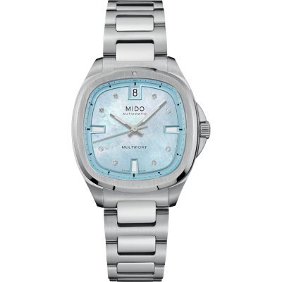 Multifort TV 35 34.2 mm Swiss automatic watch with square TV case and diamond indices