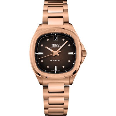 Multifort TV 35 34.2 mm Swiss automatic watch with square TV case and diamond indices
