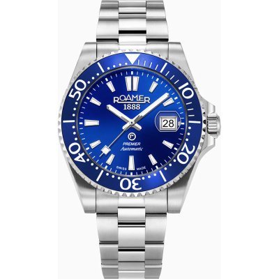 Premier 42 mm Automatic Swiss diving watch with date cyclops