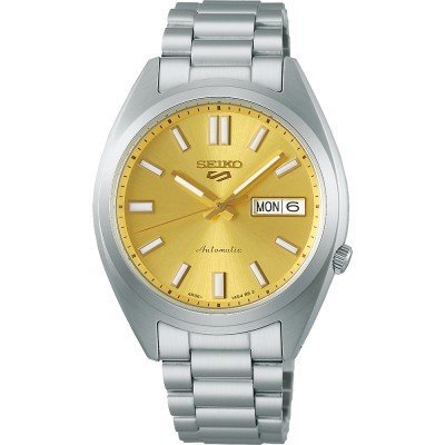 Seiko 5 Sports - SNXS Series ‘Gold Cufflinks’ 37.4 mm Stainless steel automatic watch with day-date