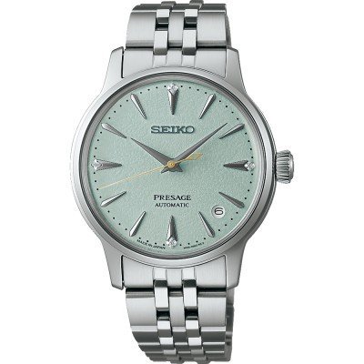 Presage - Cocktail Time ‘Frozen Mojito’ 34 mm Automatic watch with cocktail inspired design and 4 diamond indices