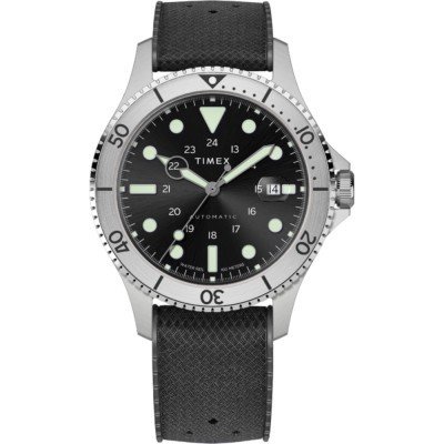 Navi Automatic 41 mm Stainless steel automatic diver style watch with date bubble