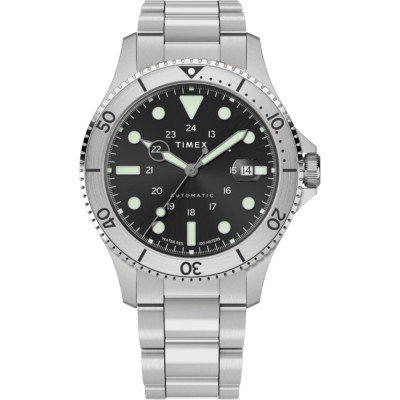 Navi Automatic 41 mm Stainless steel automatic diver style watch with date bubble