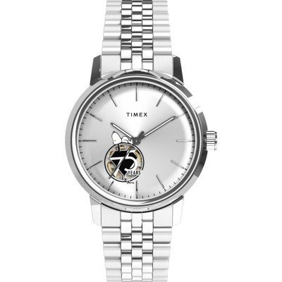 Timex X Peanuts - 75th Anniversary 40 mm Special edition automatic watch with Snoopy dial and open heart
