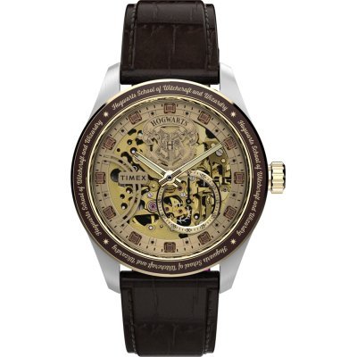 Harry Potter x Timex Waterbury Skeleton Automatic 39 mm Special edition automatic watch with Hogwarts themed skeleton dial
