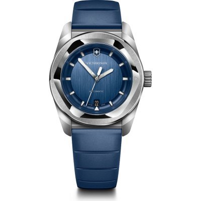 Concept One Automatic 39 mm Blue swiss automatic watch with sculpted bezel and genuine rubber strap