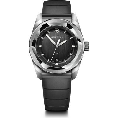 Concept One Automatic 39 mm Black swiss automatic watch with sculpted bezel and genuine rubber strap