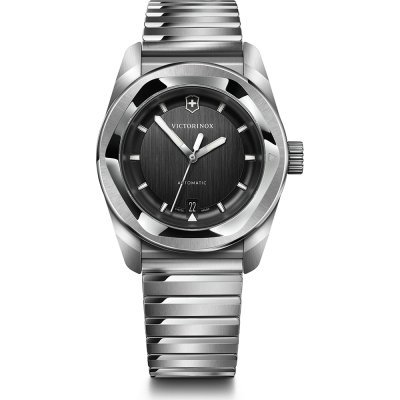 Concept One Automatic 39 mm Black swiss automatic watch with sculpted bezel and steel bracelet