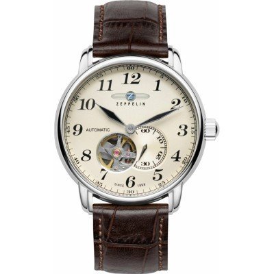 LZ 127 Graf Zeppelin 40 mm German made automatic watch with open heart