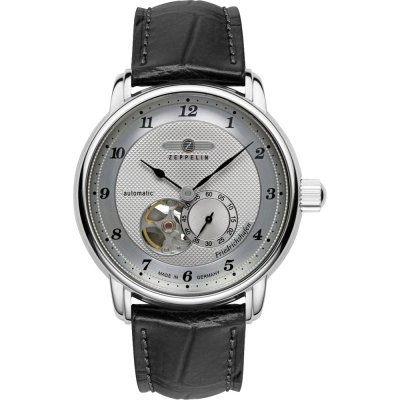 Friedrichshafen 40 mm German made automatic watch with open heart and 'Clus de Paris' dial