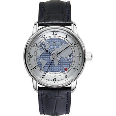 Friedrichshafen 42 mm German automatic GMT watch with and 'Clus de Paris' dial