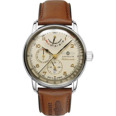 Méditerranée 42 mm German automatic watch with powerreserve indicator and 24h dial